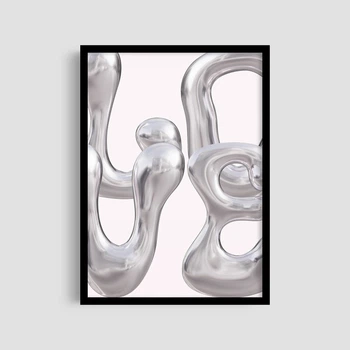 Постер Roomy "Silver Abstract" Без рамки A4 (29.7x21 cm)