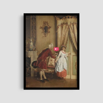 Постер Roomy "Vintage Likes" Белая рамка с антибликовым стеклом A2 (59.4x42 cm.)