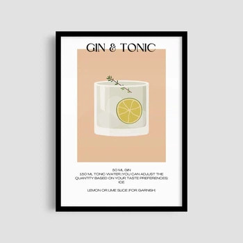 Постер Roomy "Gin Tonic" Без рамки A4 (29.7x21 cm)