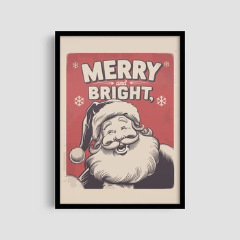 Постер Roomy "Santa Merry" Чорна рамка з глянцевим склом A1 (84.1x59.4 cm.)