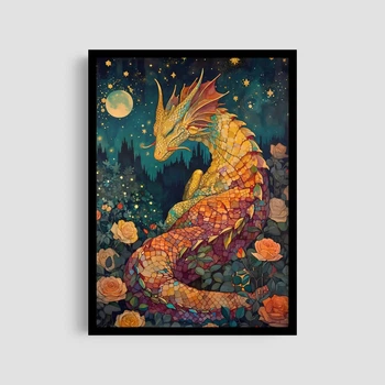 Постер Roomy "Space Dragon" Без рамки A4 (29.7x21 cm)