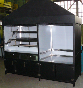 Мангальный комплекс Unit BBQ 2600х800х2500 мм (в комплекте с хоспером) 