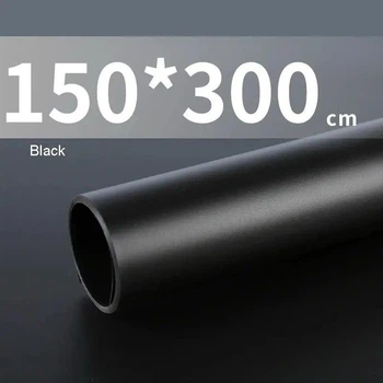 Вініловий ПВХ фон Profi-light 150×300 см Чорний Матовий