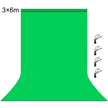 Фон хромакей 3×6 м, 120 г/м², полиэстер, для студийной съемки (2E0B4F3FAA12)