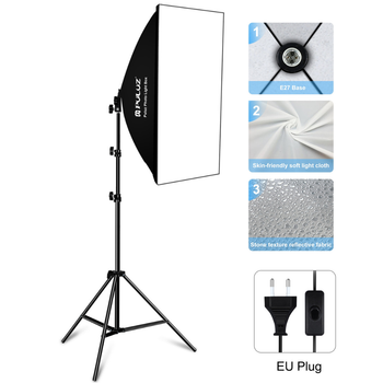 Софтбокс с патроном Е27 Puluz 50x70 cm + Стойка 2 м