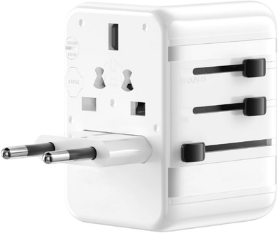 Універсальний мережевий зарядний пристрій Winner Group 1 x USB-C/2 x USB-A GaN 20W White (8591194125454)