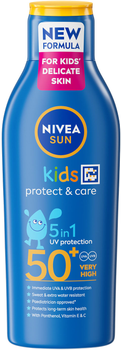 Дитячий сонцезахисний лосьйон NIVEA Sun Kids Захист та догляд SPF 50+ 200 мл (5900017082844/4006000075402)
