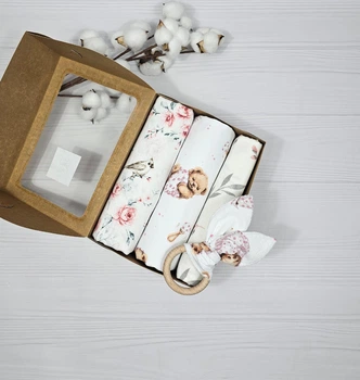 Набор для младенцев с пеленками и грызуном a.l.babybox Сладкие сны