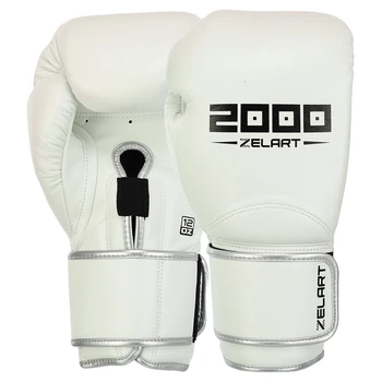Перчатки боксерские Zelart BO-3880 14 унций Белый