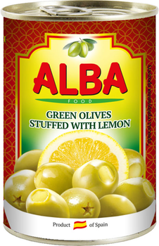 Оливки Alba Food фаршировані лимоном 300 мл (8435761500315)