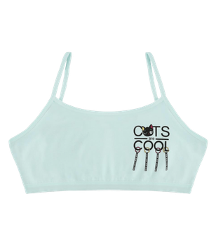 Подростковый топ на тонких бретельках с принтом CATS are COOL - Donella - 5971PB1 - 152-158 см - Темно-розовый