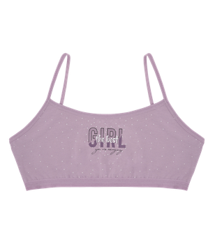 Подростковый топ на тонких бретельках с принтом GIRL - Donella - 5971PB19 - 152-158 см - Темно-розовый