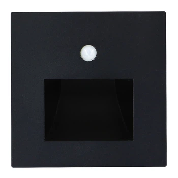 Світильник сходовий світлодіодний HOROZ ELECTRIC LED "DIAMOND" 1W (з датчиком) 4200K (нейтральне світло), чорний
