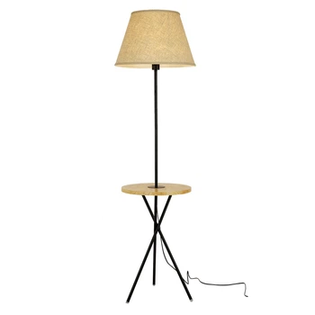 Торшер Lightled 1 лампа 172 см Чорно-бежевий (918F8333-1 WOOD)
