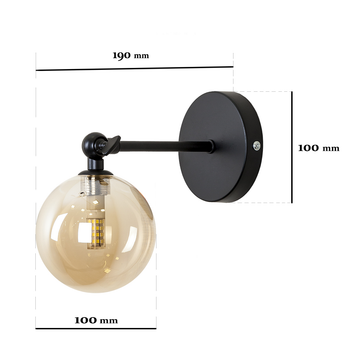 Бра 761W100F-1 BK+BR (LVS4413)
