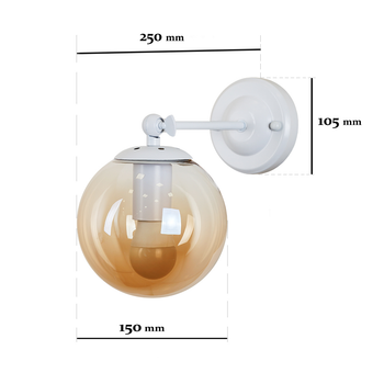 Бра 756WPR150F-1 WH+BR (LVS4910)