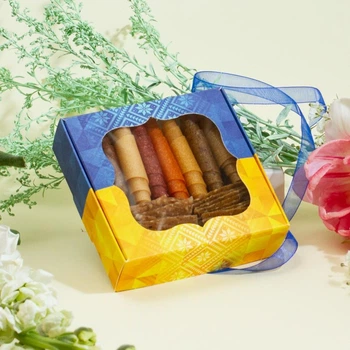 Подарунковий набір з пастили FRUIT SNACK АСОРТІ 90г коробка прапор