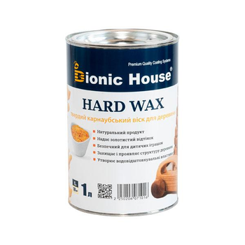 Карнаубський віск для дерева Bionic House Hard Wax 1 л безбарвний