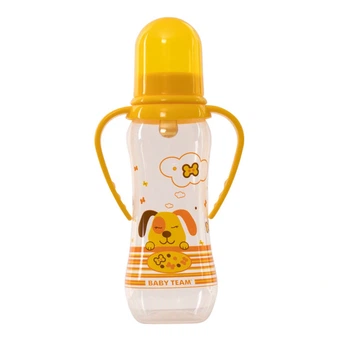 Бутылочка для кормления с латексной соской Baby Team 1311 жовта 250 мл