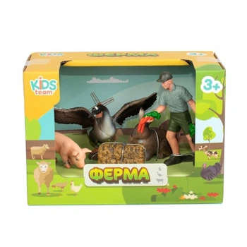 Дитячий іграшковий набір "Ферма" Kids Team Q9899-T7_1 гусак, свинка, кролик