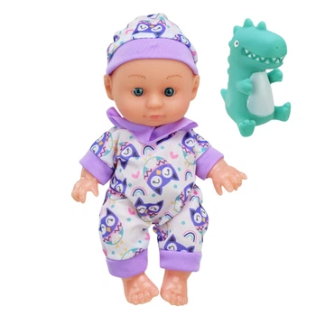 Детская игрушка пупс 22см Cute baby с игрушкой фиолетовый, HX623-5/7(Violet)