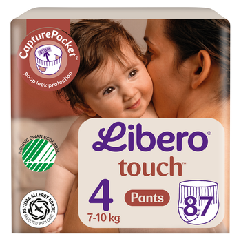 Упаковка Підгузків-трусиків Libero Touch Pants 4 7-10 кг 87 шт бокс (7322542265017)