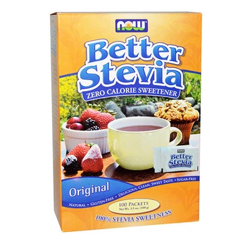 Натуральний цукрозамінник Now Foods Better Stevia 100 packets 100 г