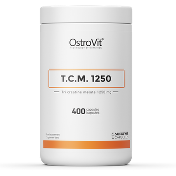 Три креатин малат OstroVit Supreme T.C.M. 1250 400 капсул