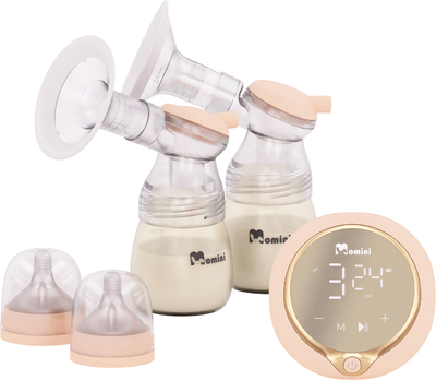 Podwójny laktator elektroniczny Momini MilkySilky 180 ml (5906601060335)