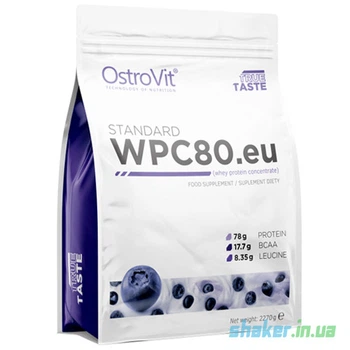 Сывороточный протеин концентрат OstroVit WPC80.eu 2270 грамм Бисквит