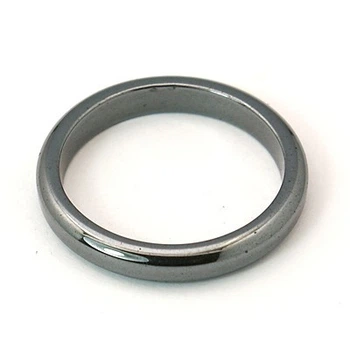 Бусина из немагнитного гематита в форме кольца, 25х3 mm