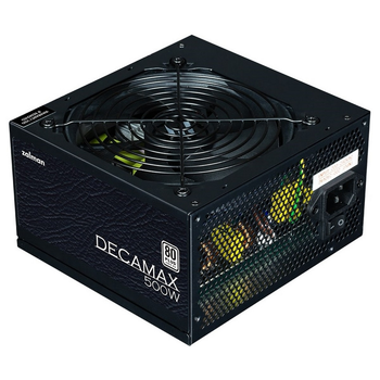 Блок питания Zalman Decamax (500W) 85%, 80 Plus, 120мм, 1xMB 24pin(20+4), 1xCPU 8pin(4+4), 3xMolex