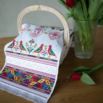 Рушник на великодній кошик Едельвіка білий р.0,30х0,66м(313-24/09)