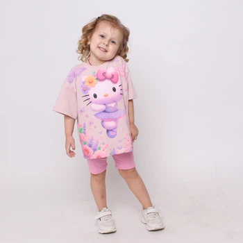 Костюм для девочки Дрёма Hello Kitty 116 см пудра (2722)