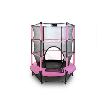 Батут Just Fun 140 см Pink із захисною сіткою