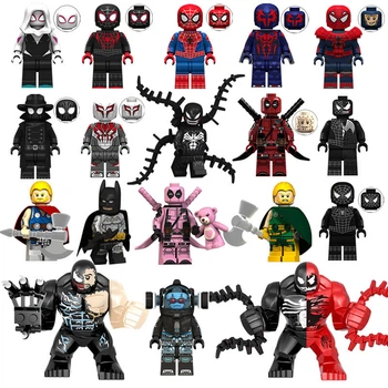 Набор фигурок для конструктора Человек-паук и супергерои киновселенной Marvel 18 штук A