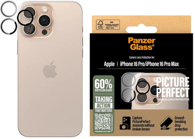 Захисне скло Panzer Glass PicturePerfect Camera Lens Protector для iPhone 16 Pro / 16 Pro Max Transparrent (5715685002977)