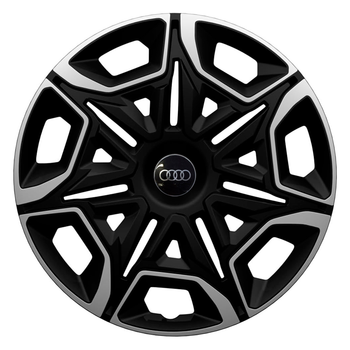 Автомобильные колпаки 4 Racing Varido Silver-Black R15 4 шт. (с логотипом Audi)