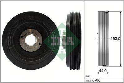 Шків колінвалу Citroen Berlingo/Jumpy/Peugeot Expert 1.8-1.9D 95-02 6PK 544 0042 10 INA