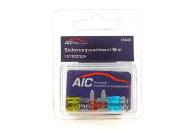 Комплект запобіжників Міні 10A/15A/20A/25A 55648 AIC