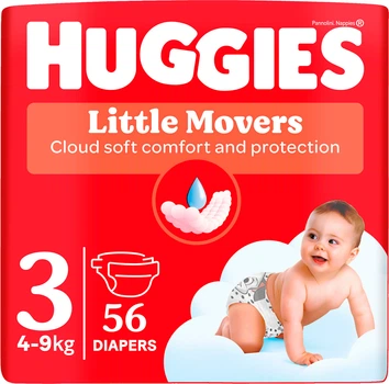 Підгузки Huggies Little Movers 3 4-9 кг Jumbo 56 шт (5029053567570)