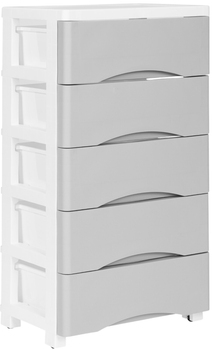 Комод ModernHome by Multistore с 5 выдвижными ящиками серый (PJJCBS0024-05A)