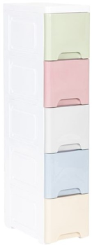 Комод ModernHome by Multistore с 5 выдвижными ящиками с колёсиками (PJJCBS0019-05A)