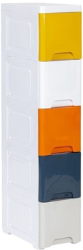 Комод ModernHome by Multistore с 5 выдвижными ящиками с колёсиками (PJJCBS0019-05B)