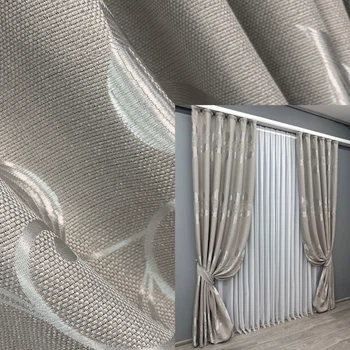 Комплект готових штор VR-Textil Льон Рогожка № 1688ш Світло-сірий 100х270 см 2 шт (31-0024)