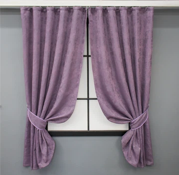 Комплект коротких штор VR-Textil Жакард Sultan XO № 1145ш Фіолетовий 130х170 см 2 шт (35-0236)