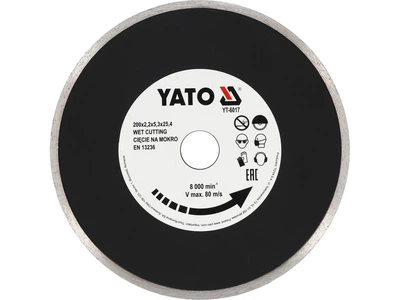 Диск алмазный сплошной Ø= 200х8,0x25,4 мм. H= 2.2 мм YATO (YT-6017)
