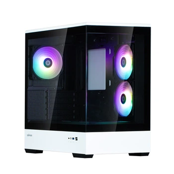 Корпус Zalman P30 без БЖ, 1xUSB3.0, 1xUSBType-C, 3x120мм ARGB, VGA 420мм, LCS ready, TG Side Panel, mATX, чорний/білий (P30BW)