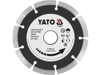 Диск алмазний сегмент "SEGMENT" Ø= 125x8.0x22,2 мм. H= 2,2 мм YATO (YT-6003)