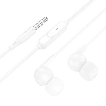 Проводные наушники HOCO M124 Wide universal earphones with microphone, 3.5mm, 1.2m, white